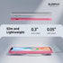SURPHY Square Design iPhone 11 Case, Pink Liquid Silicone with Camera Protection, Straight Edge Slim Design