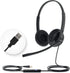 Yealink UH34 USB Wired Headset with Mic, Stereo Headphones with Noise Cancelling Microphone for Professional Business