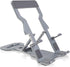 Aluminum Alloy Foldable Phone Stand, Portable Adjustable Height Cell Phone Holder Cradle Dock for Most Phones