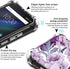 for Galaxy A51 Case, Slim TPU for Girls, Shock Absorption Rubber Soft Silicone Cover (Purple Flower)