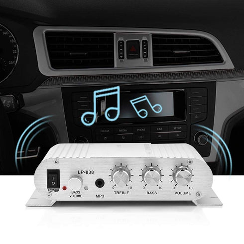 2x15W 20W 2.1CH MP3 MP4 Audio Power Amplifier, + Hi-Fi HiFi Stereo Subwoofer Amp Home Bass Audio Power Amplifier