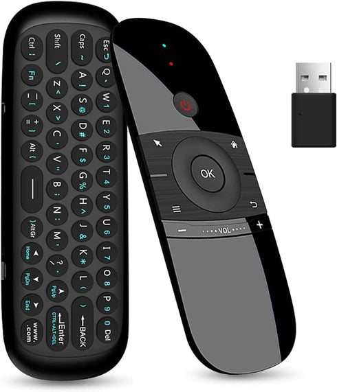 W1 Universal TV Remote Air Mouse, Wireless Keyboard Fly Mouse, 2.4GHz Connection for Nvidia Shield/Android TV/PC