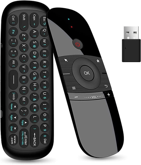 W1 Universal TV Remote Air Mouse, Wireless Keyboard Fly Mouse, 2.4GHz Connection for Nvidia Shield/Android TV/PC
