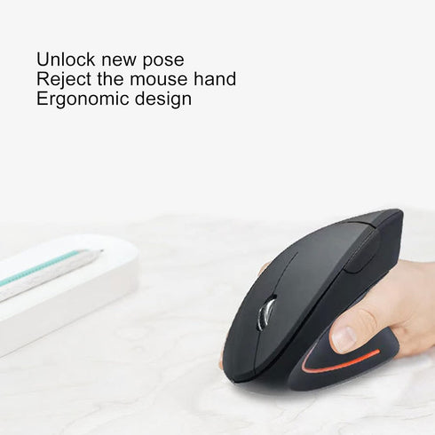 Jectse Ergonomic Vertical Mouse, 2.4G Wireless, Adjustable DPI, Ideal for Gaming and Working