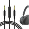 Geekria Audio Cable with Mic for Sony WH-1000XM6/1000XM5, XB910N/XB900N, H910N, MDR-1R Headphones, 3.5mm Replacement
