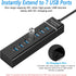 Siawclub USB3.0 7-Port Upgraded Hub, USB Extender Splitter, Multi Device Docking Station Compatible with MacBook