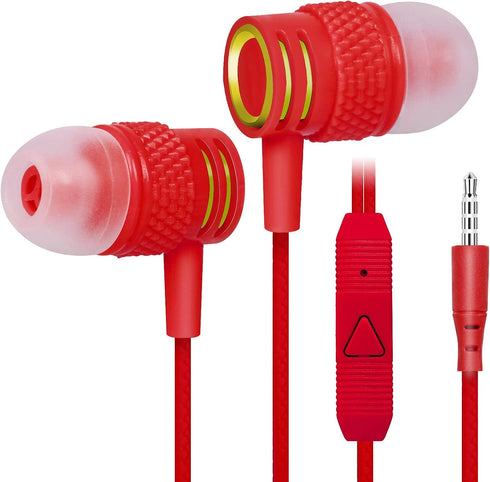 UrbanX R2 Wired in-Ear Headphones with Mic for Motorola one 5G UW ace, Noise Isolating Earphones, Deep Bass,