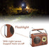 Gelielim Portable AM FM Shortwave Radio, Vintage Bluetooth Speaker with Rechargeable Battery, Small Gifts