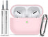 AirPods Pro Case Cover, Soft Silicone Case with Cleaner Kit, Light Pink