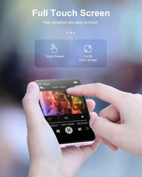 Conrain 64GB MP3 5.3, 2.4 128GB Player with Bluetooth Portable Digital Lossless Music Player with Built-in Speaker