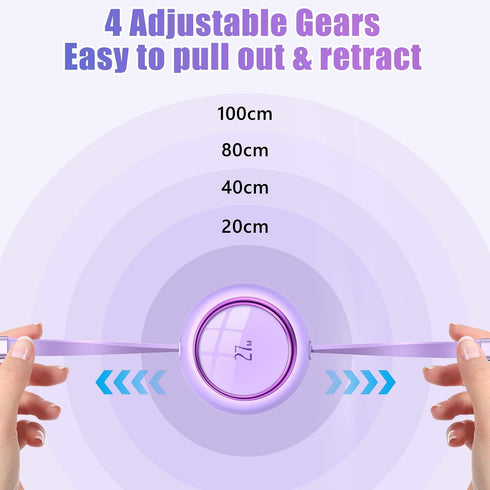 HianDier 3FT USB C to iPhone Cable, Retractable 27W Fast Charging Data Sync Cord for iPhone 14/13/12/11 Pro Max