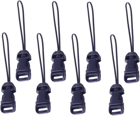 CALLARON 8pcs Quick Release Camera Buckle Clip Adapter for Strap, Easy Release Anchor Links for SLR, Black