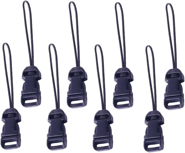 CALLARON 8pcs Quick Release Camera Buckle Clip Adapter for Strap, Easy Release Anchor Links for SLR, Black