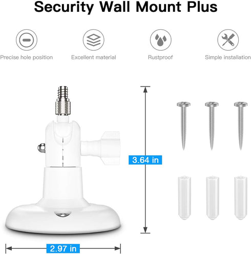 Upgraded Indoor/Outdoor Security Wall Mount for Arlo Cameras, More Stable & Flexible Accessories, 3-Pack
