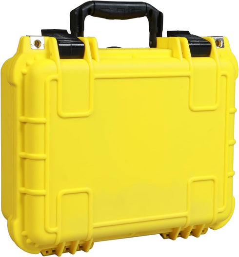 Hard Case 14x 11.5x 6 Inch, Portable Waterproof Protective Camera Case with Customizable Foam, Yellow