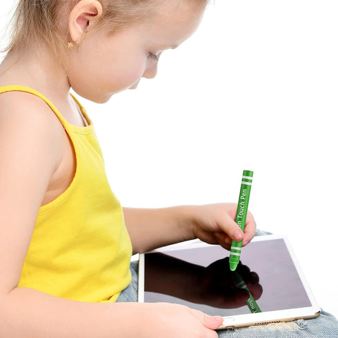 12 Pcs Kids Stylus Pen, Fun Crayon Stylus for Touchscreen Tablets, Kids Edition Tablet Crayon Stylus for Children