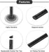 MECCANIXITY 3pcs 2 in 1 Touch Screen Pen, Resistive Stylus Pen with Resistance Capacitive Tips, Universal, Black