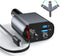 Retractable Car Charger, 4 in 1 Fast Charge Adapter 100W, Retractable Cables for iPhone & Type-C