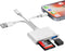 Denlane SD Card Reader for iPhone iPad Mac, USB C & Lightning &