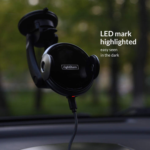 Wireless Car Charger with 15W Fast Charging, Smart Sensor Cradle, Auto-Clamping Mount for iPhone 14, Samsung S23/S22/S21
