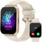 RUIMEN Smart Watches for Women Men, 1.8" Fitness Tracker with Heart Rate Monitor, Waterproof, 2 Bands, Milky White