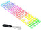 Pudding Keycaps Double Shot PBT Keycap Set, Translucent Layer for 104 87 61 Keys RGB Backlit Mechanical Keyboards