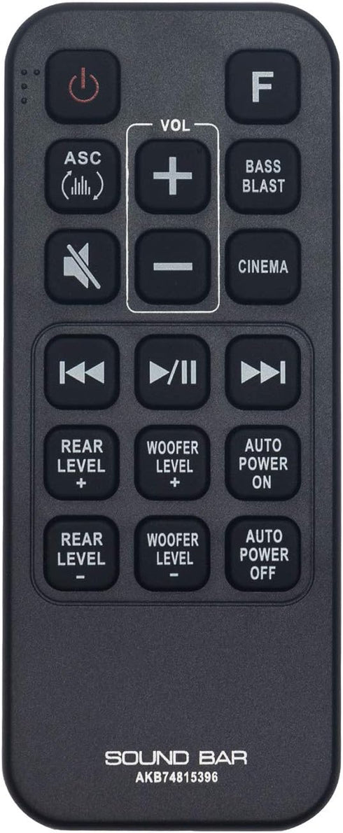 AKB74815396 Replace Soundbar Remote Control for LG Sound Bar Speaker, Compatible with SJ4R DJ4YS DJ4Y-S SH3B SH4Y