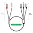 Liaoan Weiyu 2 3.5mm (1.3M/7.55FT) Three in one RCA Audio Cable, Used to Connect RCA Cable Adapter, USB C to RCA Cable