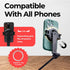 Cinder Brands 12/13/14/15 180 Magnetic Tripod & Selfie Stick with Bluetooth Remote | Foldable Travel Stand for iPhone |