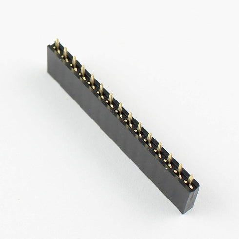 10 pcs 15 Pin 2.54mm Pitch Female Single Row Straight Header Strip, 15 Pin Connector