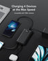VRURC Portable Charger Power Bank, 10000mAh, 22.5W Fast Charging, Built-in USB-C Cable for iPhone 15, Black