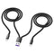 Multi IP USB Cable 4FT, 2 in 1 Multiple iPhone USB Cable, 3A USB Charger, Nylon Cord, USB A to Double IP Port for