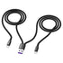 Multi IP USB Cable 4FT, 2 in 1 Multiple iPhone USB Cable, 3A USB Charger, Nylon Cord, USB A to Double IP Port for