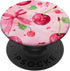 Pink Bow Cherry Pattern Coquette Girl Aesthetic PopSockets Standard PopGrip