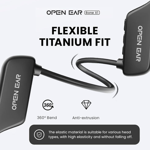 Set Bone Conduction Headphones Head Bluetooth Sport Open Ear Headphones Wireless Bluetooth Cycling Ear Bone Headphones
