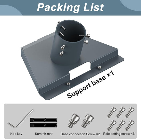 Starlink Gen 3 Pipe Adapter, Pole Mount Adapter Kit, Compatible with STARLINK Standard Dish & V3 Kickstand Dishy,