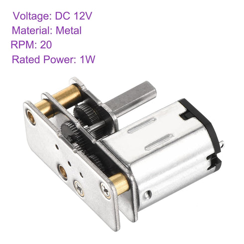 12V 20RPM 25 10mm DMiotech Rated Torque Output Shaft Length Micro DC Speed Reduction Motor Mini Metal Gearbox Motor