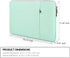 Laptop Sleeve Case 15.6 16 inch, Shockproof Protective Computer Carrying Cover with Accessory Pocket, Water-Resistant Travel Laptop Bag for HP, Dell, Lenovo, Acer, ASUS, Chromebook -Mint Green