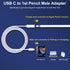 iMangoo USB-C Charging Adapter Cable 3.3 FT for Apple Pen iPencil Gen 1 Pencil 1st Generation with iPad 10 Tablet Support Bluetooth Pairing USB Type C Charger Male to Female Lightning Connector Cord