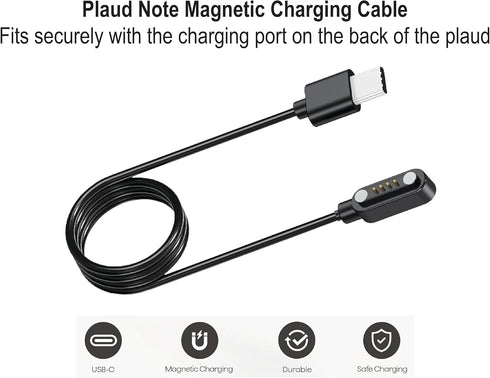 2xPack 4 USB C Magnetic Charger Cables for PLAUD Note AI Voice Recorder Pin Replacement Magnetic Charging Cable Cord