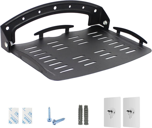 UineHiot 90-Degree 8.8lbs, Floating Shelf for Projector Wall Mount, Foldable, Loading Capacity Black