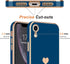 Teageo iPhone Xr Case for Women, Cute Love-Heart Luxury Bling Plating Soft Back Cover with Full Camera Protection,