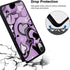 Idocolors Purple Love Heart Printed Cases for iPhone XR, Cute Soft TPU Hard Back Shatter-Resistant Protective Cover