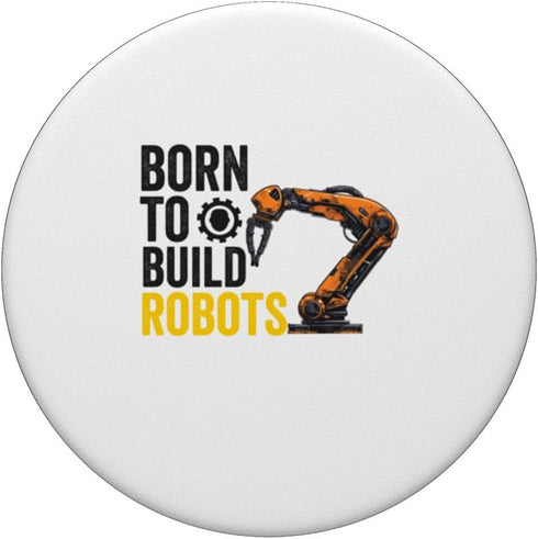 Funny Robot Engineer Robotics PopSockets Standard PopGrip for Men, Women, and Boys