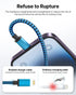 Aioneus 3ft iPhone Charger Cord 3-Pack, MFi Certified Lightning Cable, Fast Charging, Nylon Braided, Compatible with