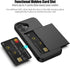 Nvollnoe 17 6.3 inch(Black) Compatible with iPhone Case with Card Holder Dual Layer Heavy Duty Protective Shockproof