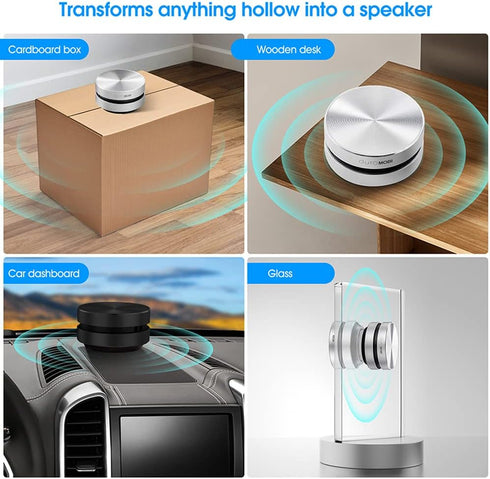 Mini Speaker, 2 Packs Wireless BT Speaker, Bone Conduction Speakers, Portable Loud Stereo Sound, Built-in Mic for Home,