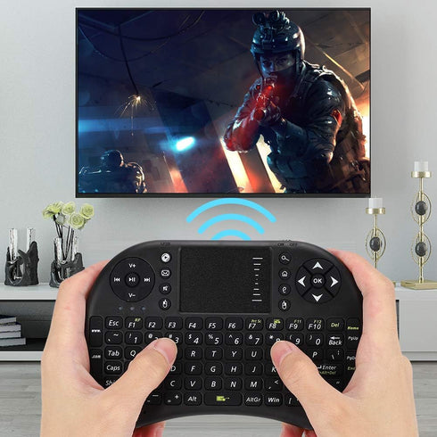 Cuifati Mini Keyboard Touch Keyboard, 2.4GHz 83 Keys Multifunction Ergonomical Mouse Remote Mini Keyboard