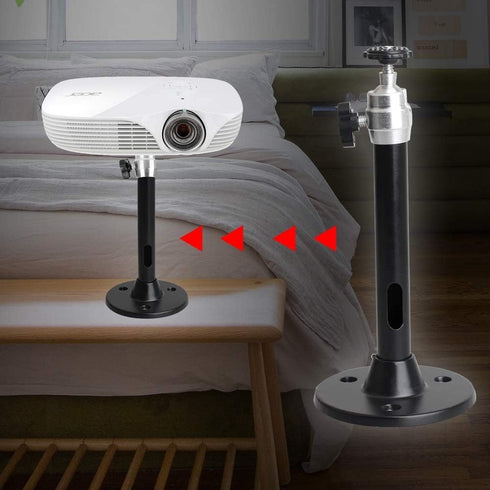 Mini Ceiling Wall Projector Mount Stand, Compatible with QKK, DR.J, DBPOWER, Anker, VANKYO, and More (175mm, Black)