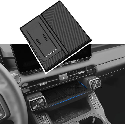 SUMERVOV Center Console Wireless Charging Anti-Slip Mat Phone Charging Area Silicone Pad (Wireless